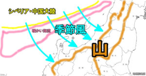 冬の日本海側のイメージ