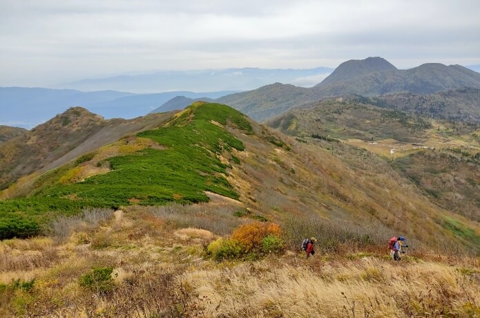 登山道から見た尾根