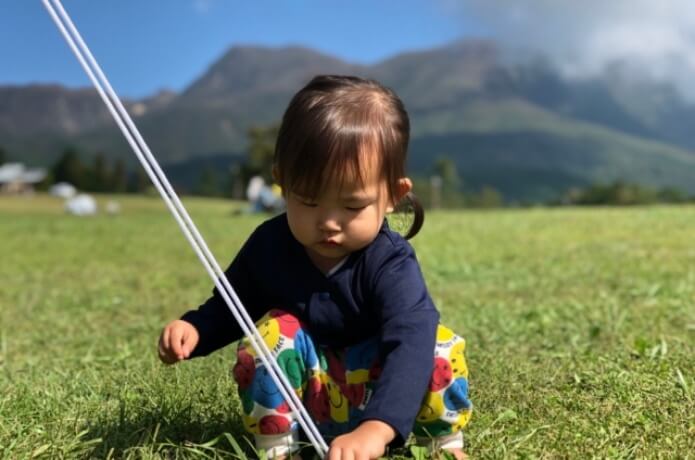 小さい子とテント