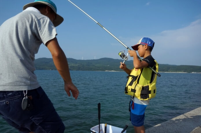 親子で釣り