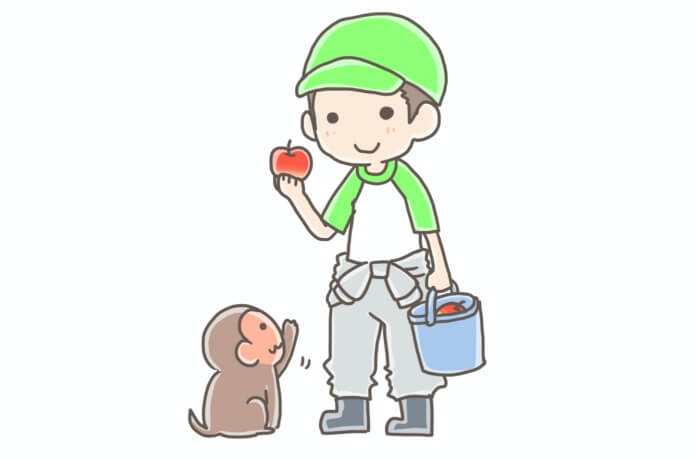 飼育員さんと動物