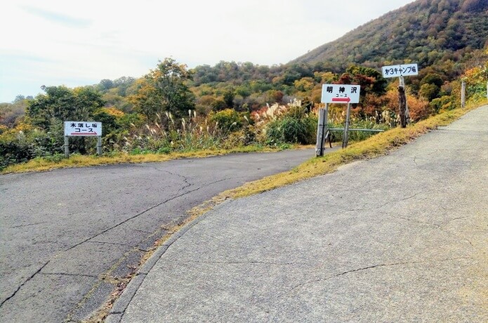 南葉山のコース分岐