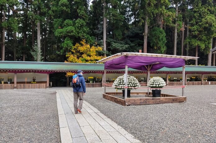 弥彦神社から登山口へ